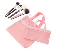 Travel Toiletry Bag, Portable Airplane Cosmetic Mesh Pouch, 2 Pieces Zippered Organizer with Carry Handle, Transparent Lightweight Storage for Concerts, Festivals, School, Gym, Work