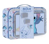 Travel Toiletry Bag Set Stitch | Portable Cosmetic & Personal Care Case Set with Lilo & Stitch Design