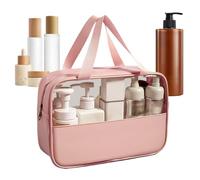 Travel Toiletry Bag, Waterproof Cosmetic Bag, Make Up Bag with Large Capacity, Large Capacity Toilet Bag, Bathroom Accessories, Lightweight Storage Organiser for Men, Women, Pink, see description, See