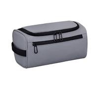 Travel Toiletry Bag - Waterproof Men's Toiletry Organizer Premium Polyester Construction with Mesh Pockets, Hanging Bathroom Storage Solution | Per Viagg, Gray, Fare riferimento alla descrizione