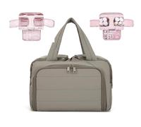 Travel Toiletry Bag,Waterproof Toiletry Bag,Lightweight Large Wide-Open Travel Bag for Women,Puffy Cosmetic Makeup Bag Organizer with Handle for Accessories,Essentials, Toiletries (Light Green)