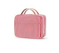 Travel Toiletry Bag with Hanging Hook, Waterproof Makeup Cosmetic Bag Travel Organizer for Accessories,Bathroom Shower,with 4 Compartments & 1 Sturdy Hook,Perfect for Travel, pink&white, Hanging