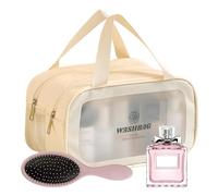 Travel Toiletry Bags - Waterproof Large Capacity Organizer | Multi-Compartment Travel Toiletry Bag for Makeup, Shampoo and Essentials, Compact Storage Bag, C Toiletry Bag, Fare riferimento alla