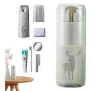 Travel Toiletry Cup Set, Multi-Functional Kit, Portable Travel Must-Haves, Compact Bathroom Organizer, Leak-Proof Containers, for Business Trip School Camping Use, 8.27x2.68x2.68 inches