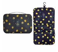 Travel Toiletry Hanging Toiletry Wash Bag with Compartment Makeup Cosmetic Toiletries Organizer Portable Collapsible Waterproof Quick Dry for Men Women and Girls for Travel, Daily Use (Black)