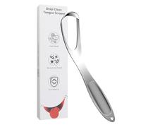 Travel Tongue Scraper, Tongue Scraper - Ergonomic Oral Hygienic Tool, Stainless Steel Fan Scraper Scraper for Adults Daily Bathroom Uses