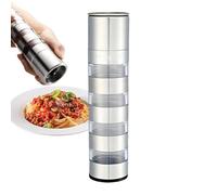 Travel Tools Pepper Grinder Portable Jars | 4 in 1 Portable Salt and Pepper Container Set for Outdoor Cooking Camping