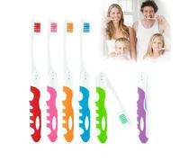Travel Toothbrush, 6 Pack Folding Toothbrush with Soft Bristles, Portable Travel Essentials for Camping, Hiking, Gym, Pocket-Size Design for Convenience