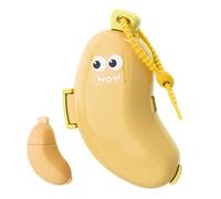 Travel Toothbrush Case Cute Banana Shaped Portable Organizer with Built-in