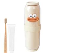 Travel Toothbrush Cup Case - Toothpaste Holder Holder Cover Protect Box | Travel Way For Toothbrushes | Ergonomic Toothbrush Caste, Mouthwash Cup S, Creamy, Fare riferimento alla descrizione, Please