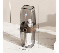 Travel Toothbrush Cup with Toothpaste Compartment - Compact Plastic Mouthwash Cup for Business Trips Vacations Daily Employment - 1-Piece(Light Brown)