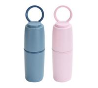 Travel Toothbrush Holder, 20.5x6cm, Tooth Brush Travel Case, for Hygiene, with 2-Piece Storage Container Design, Interactive for Men Women Kids Hotel Business Trip Camping Rv Outdoor