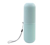 Travel Toothbrush Holder | Dustproof Toothbrush Carrying Box | Multifunctional Travel Mug Organizer for Toothbrushes | Ideal for Home, Travel, AF, blue, Fare riferimento alla descrizione, Please refer