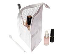 Travel Toothbrush Holder, Organizer | Water Resistant Toiletry Organizer with Built-in Toothbrush Holder, for Men Women Pen Bathroom Vacation Camping Hiking, White, Please refer to the