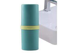 Travel Toothbrush Holder, Waterproof and Leak-proof Case, Container for Toothpaste and Toothbrushes, for Friends, Travel, Camping, Excursions, Gym, Dorm, Hotel, Backpacking, School, Green, see