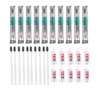 Travel Toothbrush Set - Gum Care Tool with Toothpaste | Manual Toothbrushes,for Travel Hotel Camping Hospital Gym Bag School Vacation Care