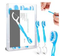 Travel Toothbrushes Set 12 Pack,Disposable Toothbrush,Mini Too-thbrush,Portable Toothbru-shes with Toothpaste,5 in 1 Travel Tooth-Brush Set with Paste Tongue Scraper Dental Floss and Toothpick