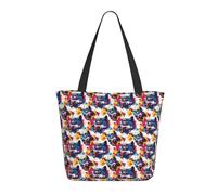 Travel Tote Bag for Women Work - Fashion Lightweight Colorful Graffiti Wolf Head Print Shoulder Nurse Bag Beach Handbags for Women, Large Tote Purse with Zipper