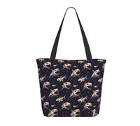 Travel Tote Bag for Women Work - Fashion Lightweight Cool Dark Shark Print Shoulder Nurse Bag Beach Handbags for Women, Large Tote Purse with Zipper