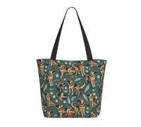 Travel Tote Bag for Women Work - Fashion Lightweight German Shepherd Print Shoulder Nurse Bag Beach Handbags for Women, Large Tote Purse with Zipper