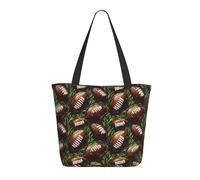 Travel Tote Bag for Women Work - Fashion Lightweight Grass American Football Print Shoulder Nurse Bag Beach Handbags for Women, Large Tote Purse with Zipper