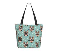 Travel Tote Bag for Women Work - German Shepherd cute Print Lightweight Shoulder Nurse Bag Beach Handbags for Women, Fashion Large Tote Purse with Zipper