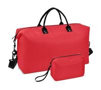 Travel Tote Bag Set 2 Pack Full Print Detachable Practical Business Trip Crimson Flame