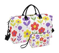 Travel Tote Bag Set Dual Bag Set Ultrasonic Quilted Toiletry pouching Practical Storage Honey Bee