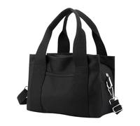 Travel Tote Bags Ladies Shoulder Bag Large Capacity Canvas Bag Casual Handbag Work Class Handbag (Black, One Size)