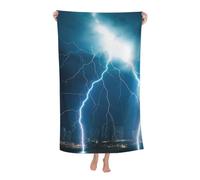 Travel Towel Blue Thunder Pattern Pool Towel 80X130Cm