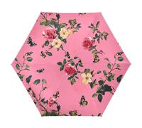 Travel Umbrella 39 Inch Lightweight Automatic Open Close Totes Umbrella for Adults Outdoor Defence Accessories Aesthetic Rose Hot Pink