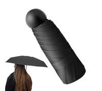 Travel Umbrella, Compact Travel Umbrella | Foldable Umbrella for Women,UV Protection Portable 6 Ribs for Umbrella for Beach Rain Outdoor for Camping Sports, Black/White, Consulte la descripción