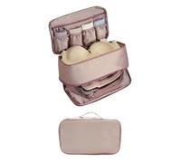 Travel Underwear Lingerie Bra Socks Bag Organizer Storage Pouch Portable Luggage Multiple Layers Pack Cube Toiletry Bag,Rose Pink4#