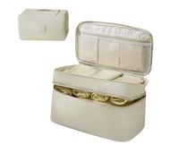 Travel Underwear Organizer Bag Lightweight Double Layer Large Capacity Pack Cube Lingerie Socks Cosmetic Bag,Beige 8#