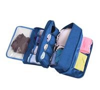 Travel Underwear Organizer Bag Portable Bra Socks Lingerie Cosmetic Storage Bag Travel Essentials Packing Cubes,Blue