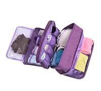 Travel Underwear Organizer Bag Portable Bra Socks Lingerie Cosmetic Storage Bag Travel Essentials Packing Cubes,Purple