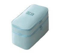 Travel Underwear Organizer Bag - Secure Personal Luggage Sort, Double Layer Cubic Shape Partition Case, Polyester Fiber Fabric + Soft Carry Handle, Opaque Shield Textile Packing Mesh - For Packing