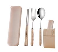Travel Utensils with Case,Stainless Steel Chopsticks Spoon Fork,Travel Utensils Case - for Home Camping Wedding Party Picnic Dorm College Daycare Road Trip
