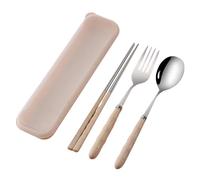 Travel Utensils with Case - Stainless Steel Flatware Kit | Portable Camping Cutlery Set | Reusable Silverware for Wedding, Picnic, Outdoor, College, Road Trip, Daycare & Home Dining Use