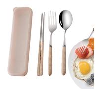 Travel Utensils with Case - Stainless Steel Flatware | Travel Utensils Case - for Home Camping Party Picnic Outdoor Dorm Daycare Road Trip Children