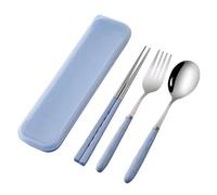 Travel Utensils with Case | Stainless Steel Kitchen Flatware - Camping Flatware Sets,for Camping Wedding Party Picnic Outdoor Dorm College Daycare Road Trip Children