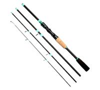Travel View - 4 Segment 4 Segment Fibertas, Sensitive Lace | River Trout Rod for Backpacks Sweet Salty Lake Kayak Ice