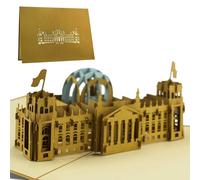 Travel voucher for weekend in Berlin, Reichstag as pop-up card, 3D model, Berlin gift A04
