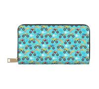 Travel Wallet Womens - PU Leather Travel Wallet, Cartoon Monster Truck Zipper Wallets for Women, Wallets with Card Cases Money Organizers