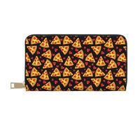 Travel Wallet Womens - PU Leather Travel Wallet, Cute Love Pizza Zipper Wallets for Women, Wallets with Card Cases Money Organizers