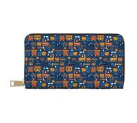 Travel Wallet Womens - PU Leather Travel Wallet, Funny Steam Train Zipper Wallets for Women, Wallets with Card Cases Money Organizers
