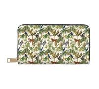 Travel Wallet Womens - PU Leather Travel Wallet, Jungle Animals Zipper Wallets for Women, Wallets with Card Cases Money Organizers