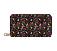 Travel Wallet Womens - PU Leather Travel Wallet, Monster Truck Zipper Wallets for Women, Wallets with Card Cases Money Organizers