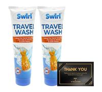 Travel Wash Pack of 2-100ml Each - Hand Washing Detergent for Clothes - Compact and Lightweight for Travel, Camping & Holidays - Effective in Warm & Cold Water, Up to 40 Washes Total