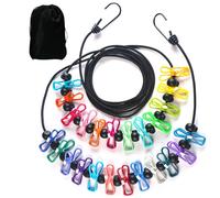 Travel Washing Line 3.6M,Portable Clothesline,Retractable Clothesline Camping Washing Line with 24 Clothes Clips for Indoor Laundry Drying line,Outdoor Camping Accessories (3.6M)